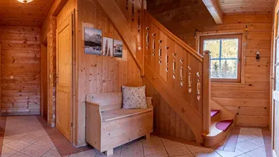 Ein Sitzbereich in der Unterkunft Ferienhaus Untergladner