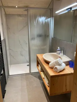 Ein Badezimmer in der Unterkunft Haus am Mühlenweg
