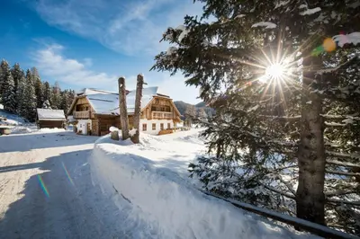 Ludlalm am Prebersee im Winter