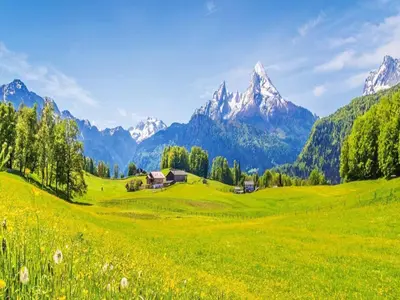 Naturlandschaft in der Nähe des Chalets