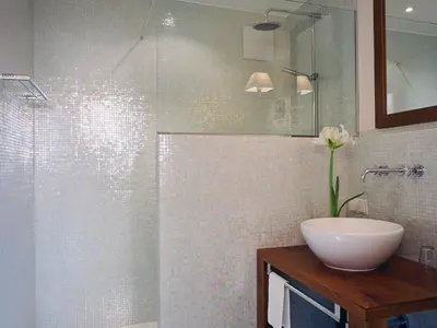 Ein Badezimmer in der Unterkunft Stallerhof