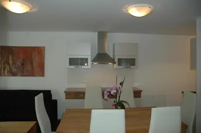 Küche/Küchenzeile in der Unterkunft Apartments Reiterbäck