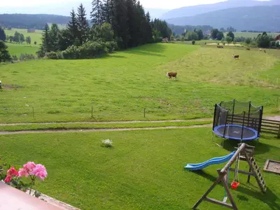 Ein allgemeiner Bergblick oder ein Berglick von der Ferienwohnung aus