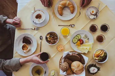 Essen im Hotel oder in der Nähe