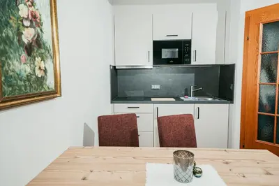 Küche/Küchenzeile in der Unterkunft Apparthotel Samson