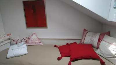 Ein Bett oder Betten in einem Zimmer der Unterkunft Haus in den Bergen