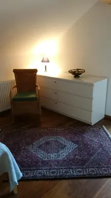 Ein Sitzbereich in der Unterkunft Haus in den Bergen