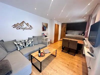 Ein Sitzbereich in der Unterkunft Appartement Bergverliebt