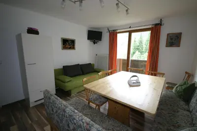 Ein Sitzbereich in der Unterkunft Appartement-Reiteralm