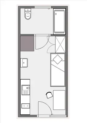 Grundriss der Unterkunft Apartmentdorf Flößerstube