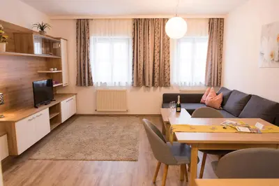 Küche/Küchenzeile in der Unterkunft Almtalhotel Appartements in Pettenbach