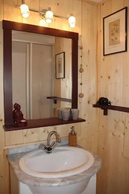 Ein Badezimmer in der Unterkunft Haus Mauken - Appartments mit Panoramablick