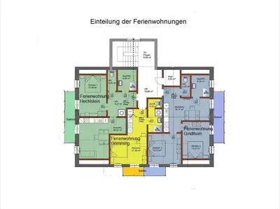 Grundriss der Unterkunft Ferienhof Gindl, Gästehaus Gindl und Pferdehof