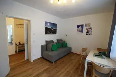 Ein Sitzbereich in der Unterkunft Haus Intaba