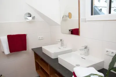 Ein Badezimmer in der Unterkunft Ferienhof Rinnergut