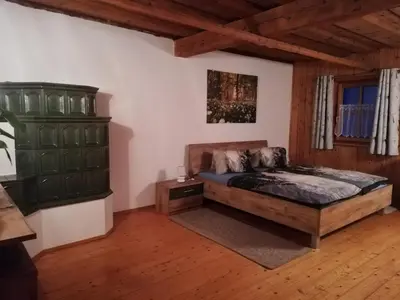 Ein Bett oder Betten in einem Zimmer der Unterkunft Ferienwohnung Andrea