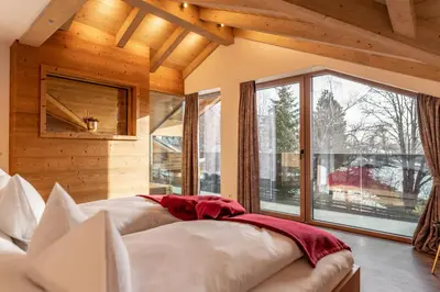 Ein Bett oder Betten in einem Zimmer der Unterkunft Brandhof