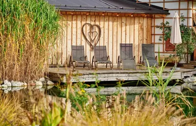 Ein Garten an der Unterkunft Landhaus Huber