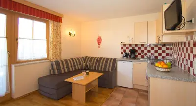 Küche/Küchenzeile in der Unterkunft Abelhof