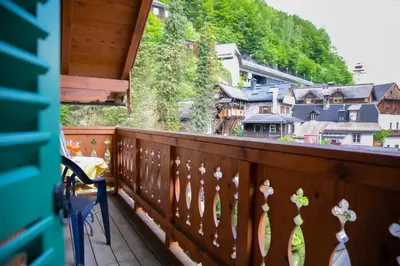 Ein Balkon oder eine Terrasse in der Unterkunft Weisses Lamm