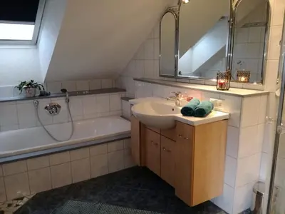 Ein Badezimmer in der Unterkunft Ferienwohnung Sagmeister Wirtgut St. Andrä