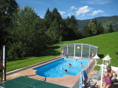 Der Swimmingpool an oder in der Nähe von Apartments Spiegl Holzmann