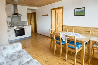 Küche/Küchenzeile in der Unterkunft Familienferienhof Stabauer