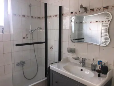 Ein Badezimmer in der Unterkunft Ferienwohnung Kronegarten