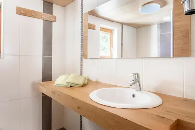Ein Badezimmer in der Unterkunft Binderhof