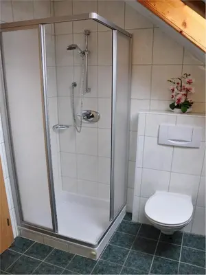 Ein Badezimmer in der Unterkunft Hiaslahof