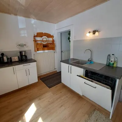 Küche/Küchenzeile in der Unterkunft Ferienhaus Schlossblick