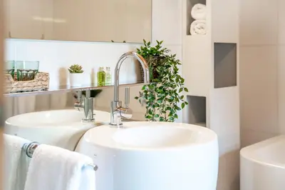 Ein Badezimmer in der Unterkunft Lakeview Apartment