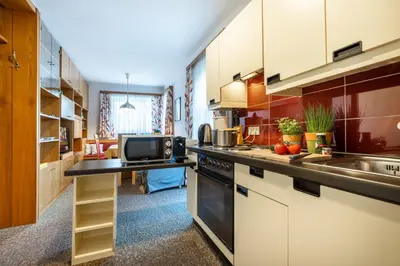 Küche/Küchenzeile in der Unterkunft Appartement Weitsicht