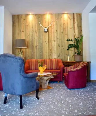 Ein Sitzbereich in der Unterkunft Gosau Apartment 209