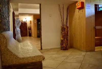 Ein Sitzbereich in der Unterkunft Gosau Apartment 209
