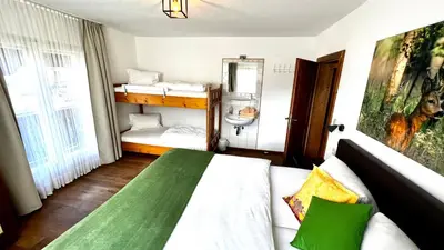 Ein Bett oder Betten in einem Zimmer der Unterkunft Ferienhaus Försterlisl