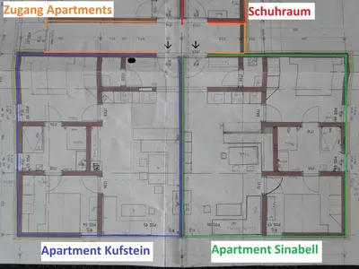 Grundriss der Unterkunft Appartement Gipfelsturm