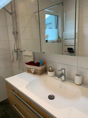 Ein Badezimmer in der Unterkunft Alpenblick
