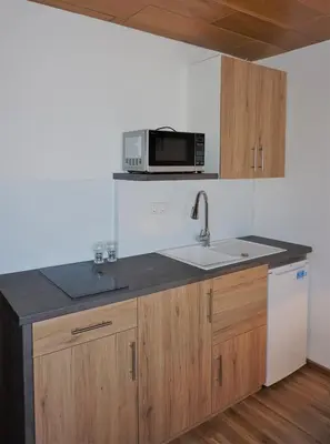 Küche/Küchenzeile in der Unterkunft Hotel Wahlmüller