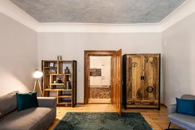 Ein Sitzbereich in der Unterkunft Ferienwohnung Bad Aussee Your Austrian Home