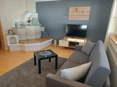 Ein Sitzbereich in der Unterkunft Ferienhaus Kahr Appartment Ennstal