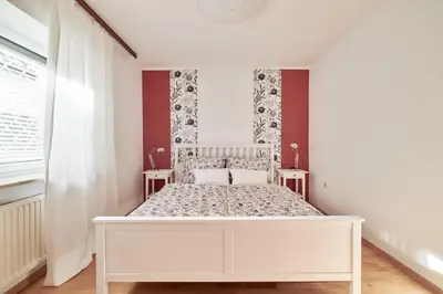 Ein Bett oder Betten in einem Zimmer der Unterkunft Ferienwohnung AOLI