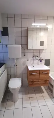 Ein Badezimmer in der Unterkunft LaWie am Attersee