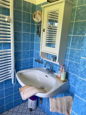 Ein Badezimmer in der Unterkunft Haus Sperleiten