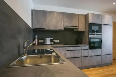 Küche/Küchenzeile in der Unterkunft Appartement Botenwirt