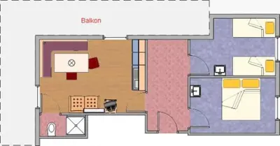 Grundriss der Unterkunft 4 Elements Appartmenthaus Monarda
