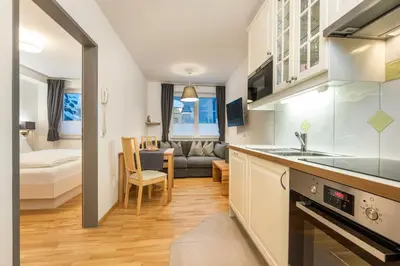 Küche/Küchenzeile in der Unterkunft Appartement Haus Faßwald