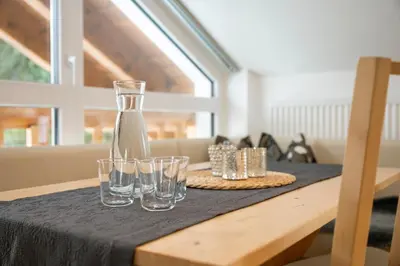 Getränke in der Unterkunft Appartement Haus Faßwald