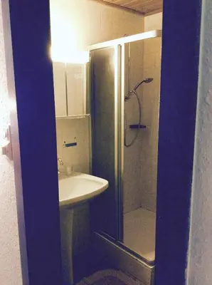 Ein Badezimmer in der Unterkunft Mooswirt
