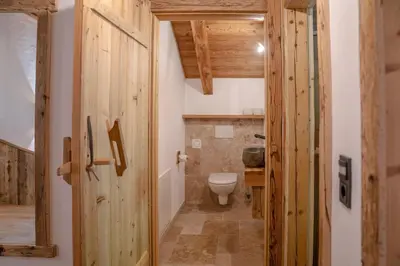 Ein Badezimmer in der Unterkunft Almchalet Linharterhof